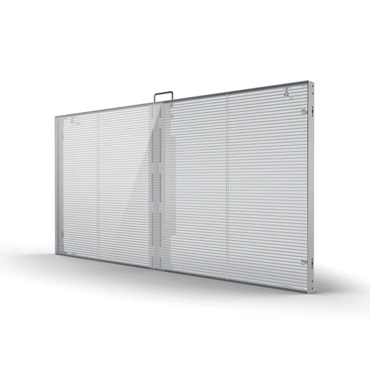 affichage transparent 3.9mm de film LED du rideau transparent LED en écrans de 1000x500mm 3500 Cd/M2